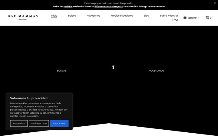 Screenshot of badmammashandbags.com