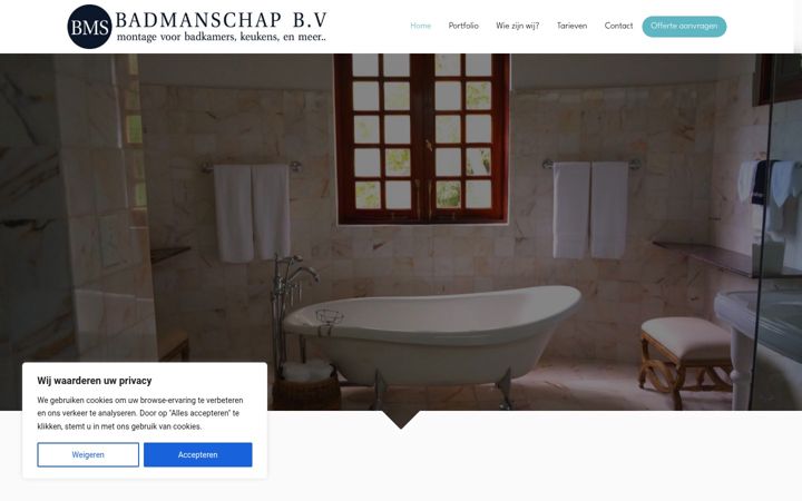 Screenshot of badmanschap.nl