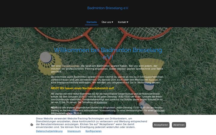 Screenshot of badminton-brieselang.de