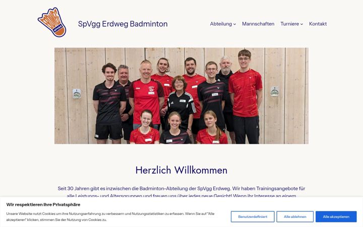 Screenshot of badminton-erdweg.de