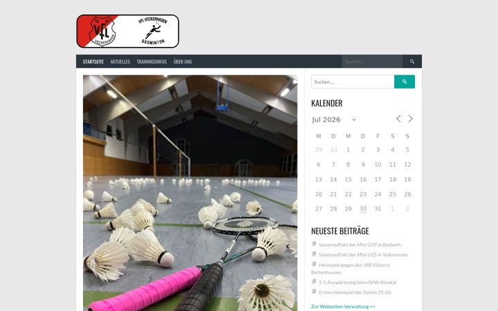 Screenshot of badminton-reinhardshagen.de