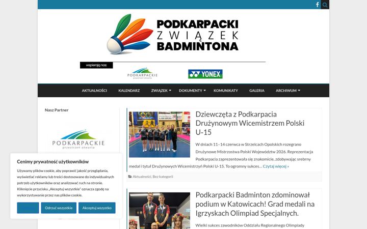 Screenshot of badminton-rz.pl