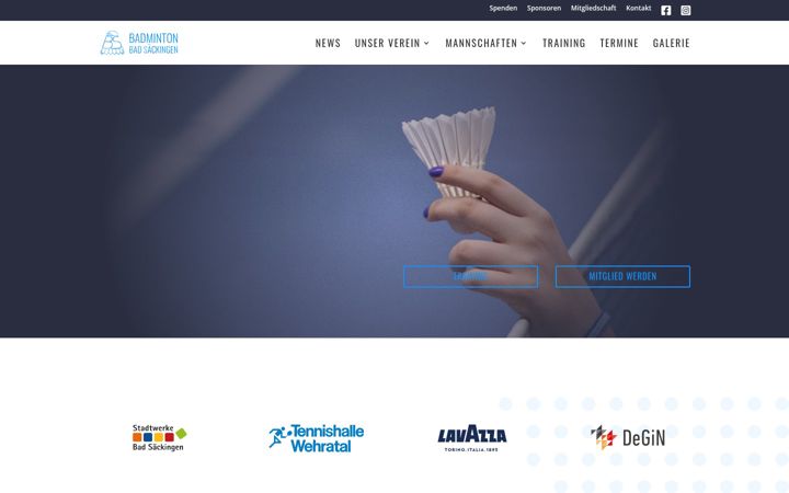 Screenshot of badminton-saeckingen.de