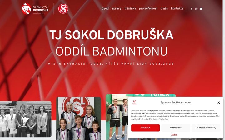 Screenshot ta' badmintondobruska.cz