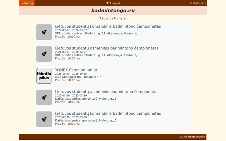 Ekrano kopija badmintongo.eu