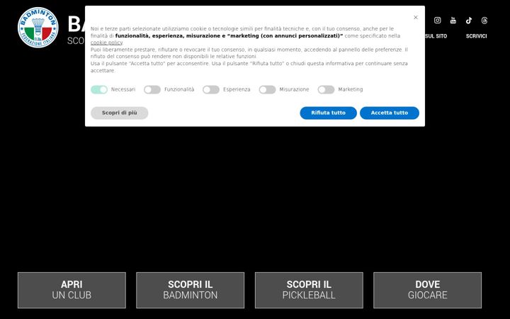 Screenshot of badmintonitalia.it