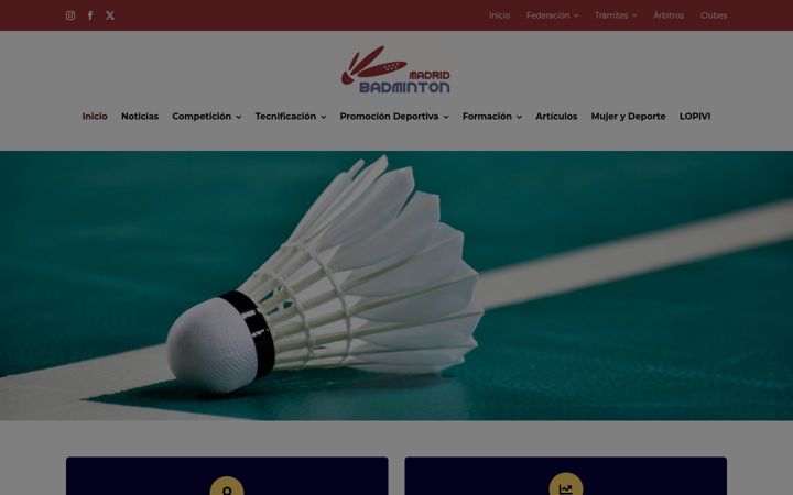 Ekrānuzņēmums no badmintonmadrid.es