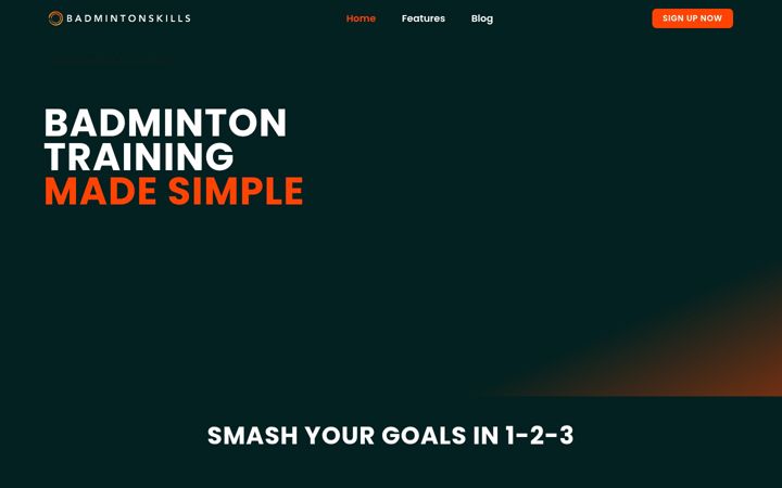 Screenshot of badmintonskills.com