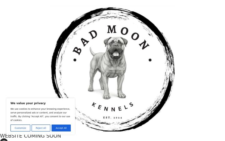 Screenshot of badmoonkennels.com
