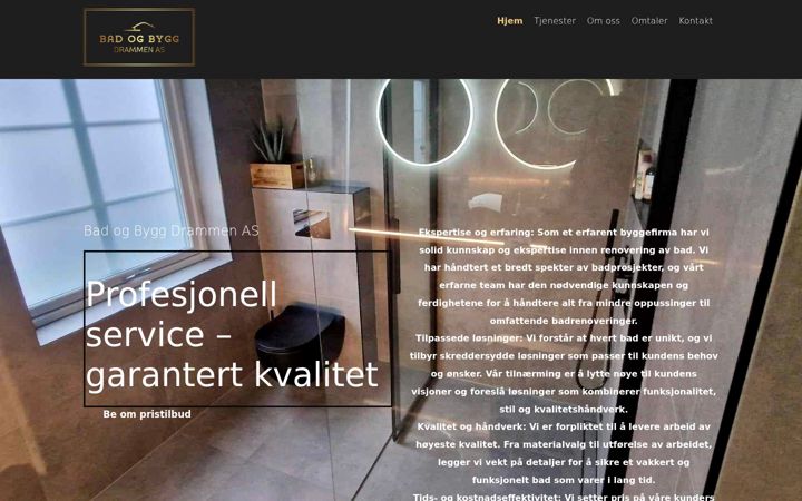 Screenshot of badogbygg.com