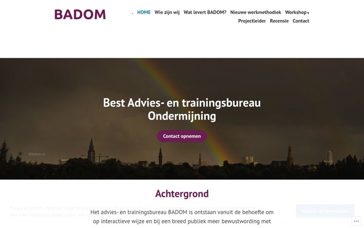 Screenshot of badom.nl