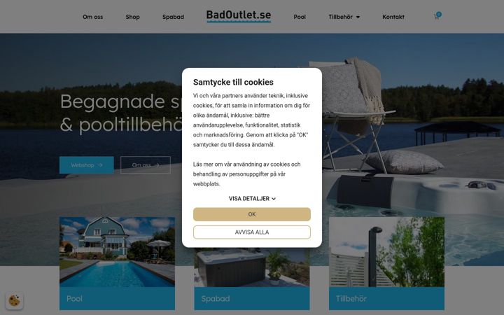 Screenshot of badoutlet.se