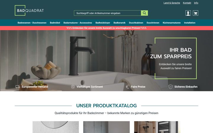 Screenshot of badquadrat.de