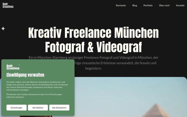 Screenshot of badrcreatives.com
