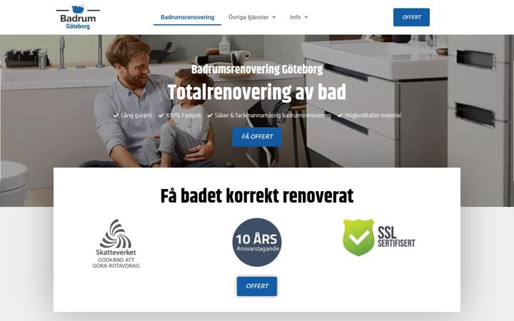 Ekrano kopija badrum-goteborg.se