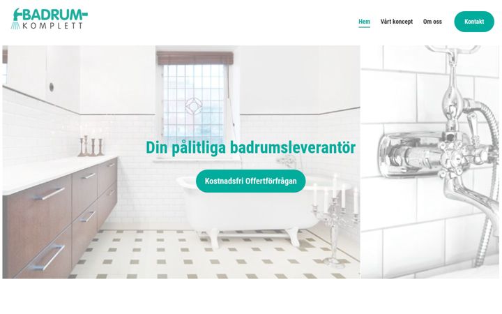 Ekrano kopija badrumkomplett.se