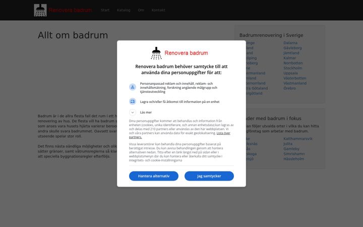 Ekrano kopija badrummen.se