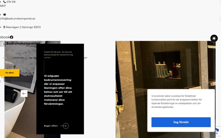 Screenshot of badrumskompaniet.se
