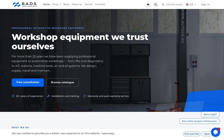 Screenshot of bads.lt
