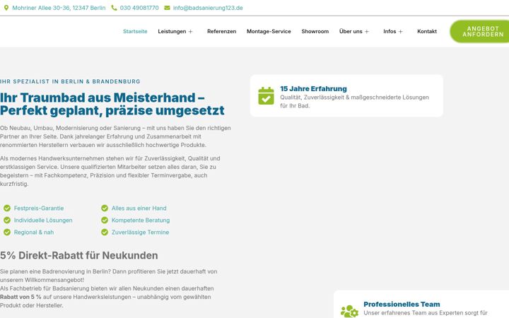 Ekrānuzņēmums no badsanierung123.de