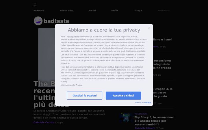 Screenshot of badtaste.it