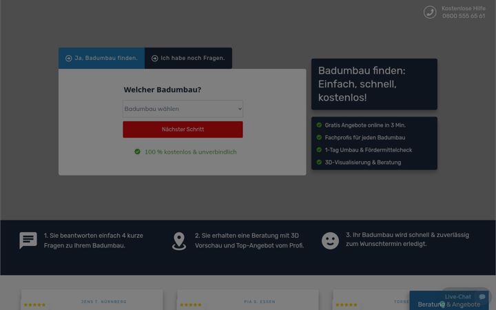 Screenshot of badumbau-zentrale.de