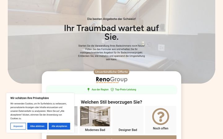 Screenshot of badumbau24.ch