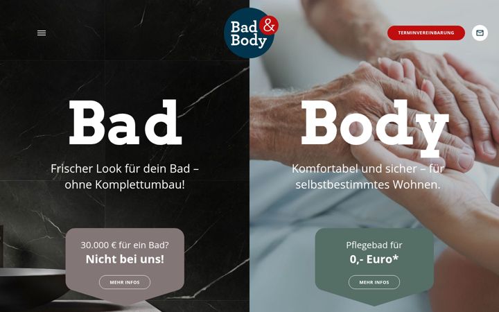 Screenshot of badundbody.com