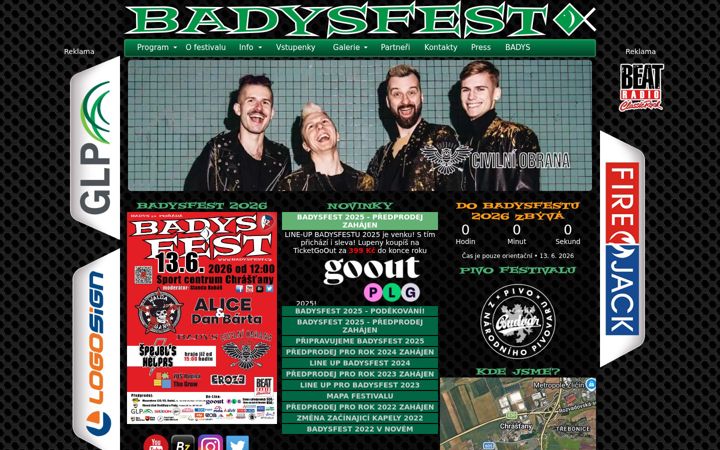 Screenshot of badysfest.cz