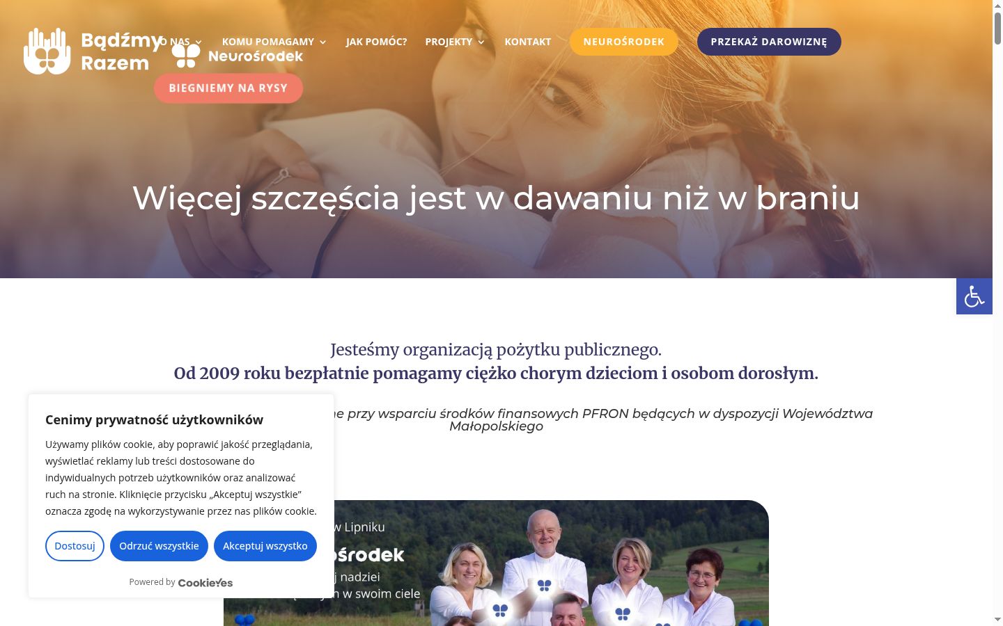 Képernyőkép a bármilyen interakció előtt megjelenő hozzájárulási bannerről