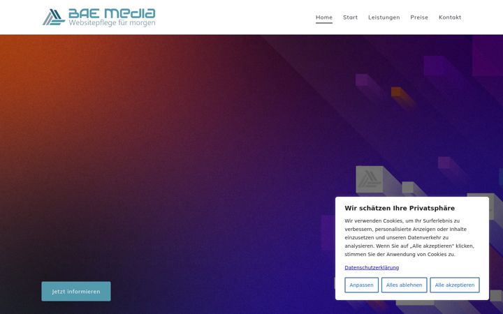 Screenshot of bae-media.de