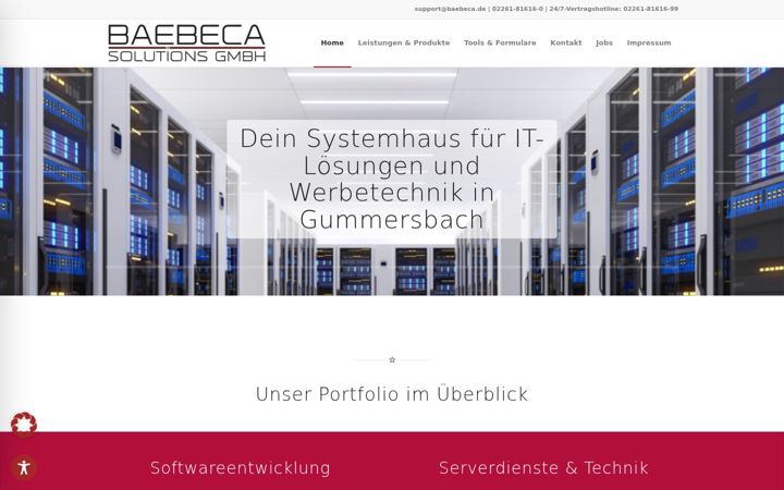 Screenshot of baebeca.de