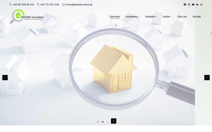 Skærmbillede af baecker-immobilien.de