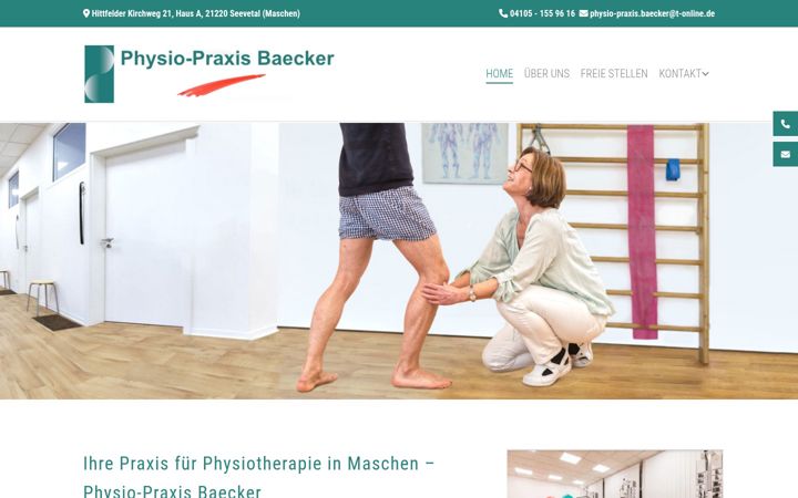 Screenshot of baecker-physio.de