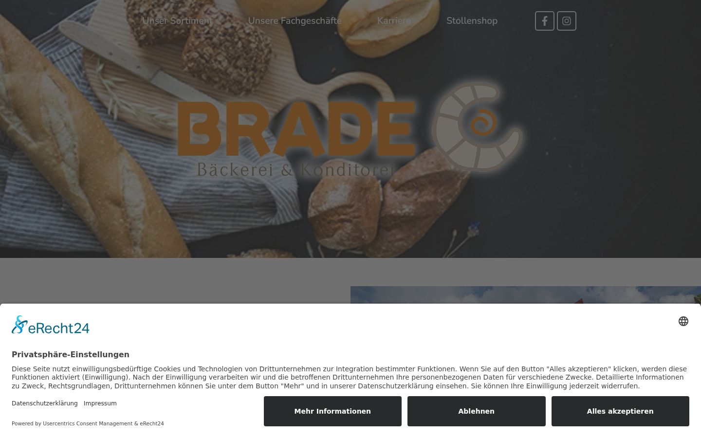 Captura de ecrã do banner de consentimento apresentado antes de qualquer interação
