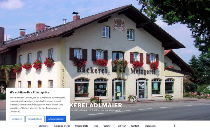 Screenshot of baeckerei-adlmaier.de