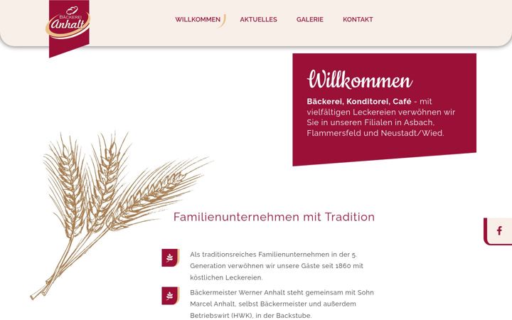 Captura de pantalla de baeckerei-anhalt.de