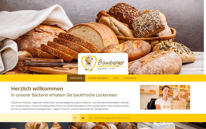 Captura de pantalla de baeckerei-bamberger.de