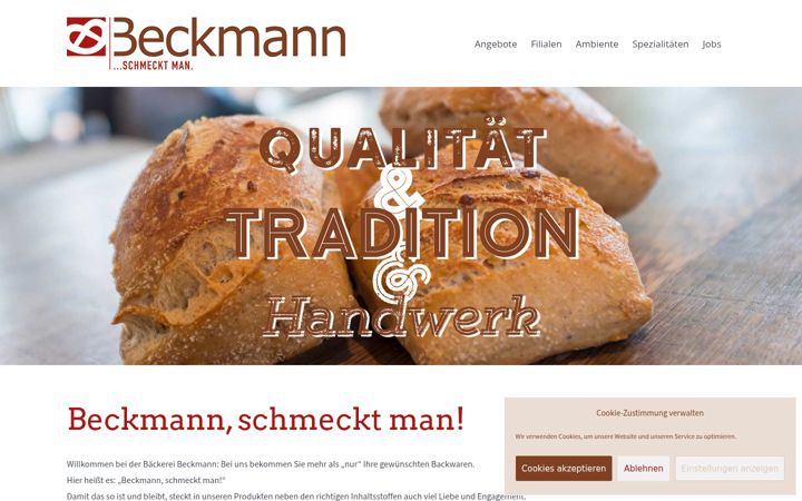 Screenshot of baeckerei-beckmann.de