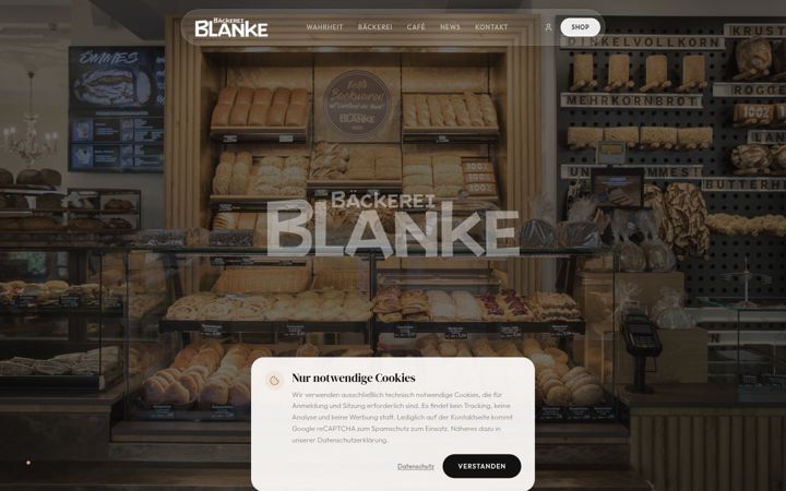Captura de pantalla de baeckerei-blanke.de