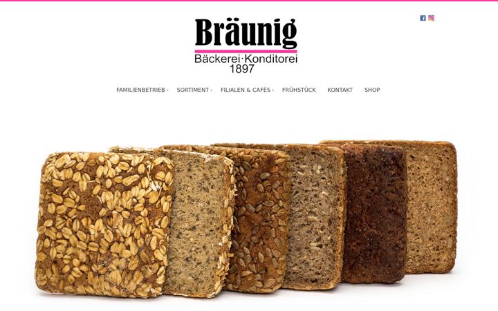 Ekraanipilt saidist baeckerei-braeunig.de