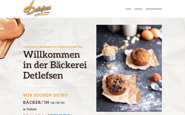 Ekraanipilt saidist baeckerei-detlefsen.de