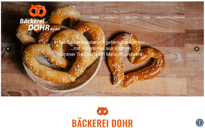 Screenshot di baeckerei-dohr.at
