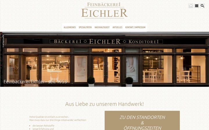 Screenshot of baeckerei-eichler.at