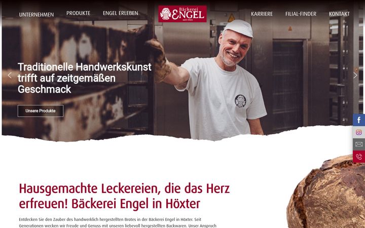 Screenshot of baeckerei-engel.com