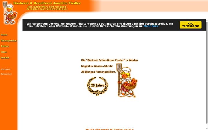 Screenshot of baeckerei-fiedler.de