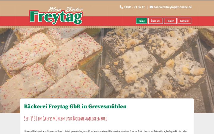 Ekraanipilt saidist baeckerei-freytag.de