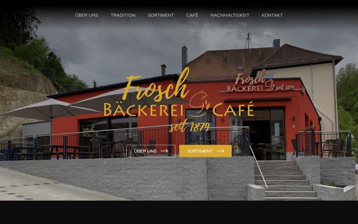 Zrzut ekranu baeckerei-frosch.de