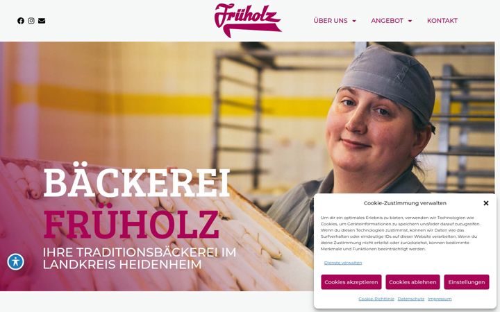 Screenshot of baeckerei-frueholz.de