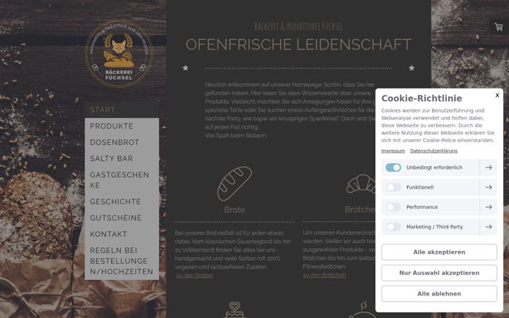 Screenshot von baeckerei-fuechsel.de
